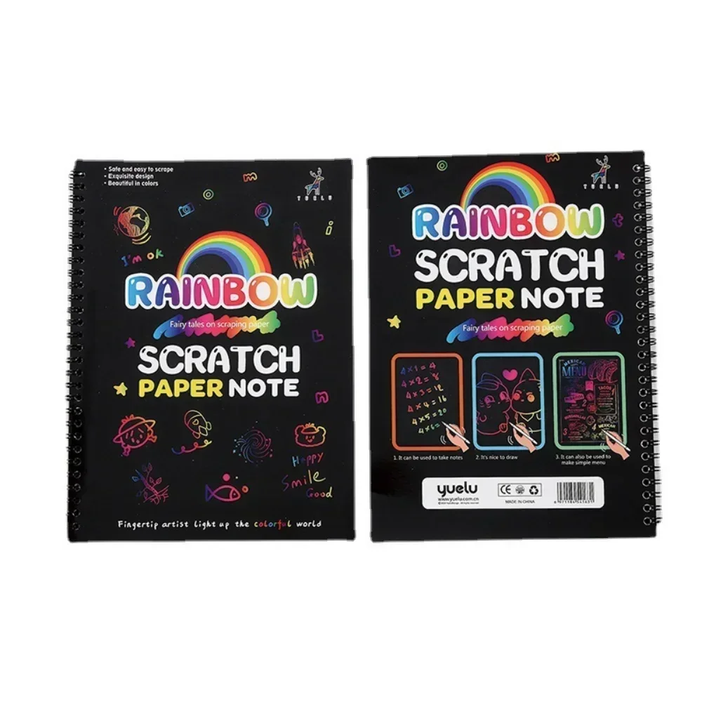 Rainbow Magic Scratch Off Paper Set for Kids Arts Scraping Painting Toy DIY Graffiti Book Kids Montessori Educational Toys