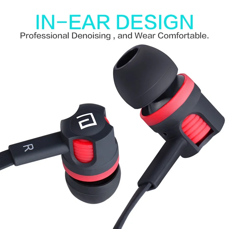 Stereo Earphone 3.5mm Earbuds In-ear EarphonesEarpieces Super Bass Headset Sport Running Headphones with Mic