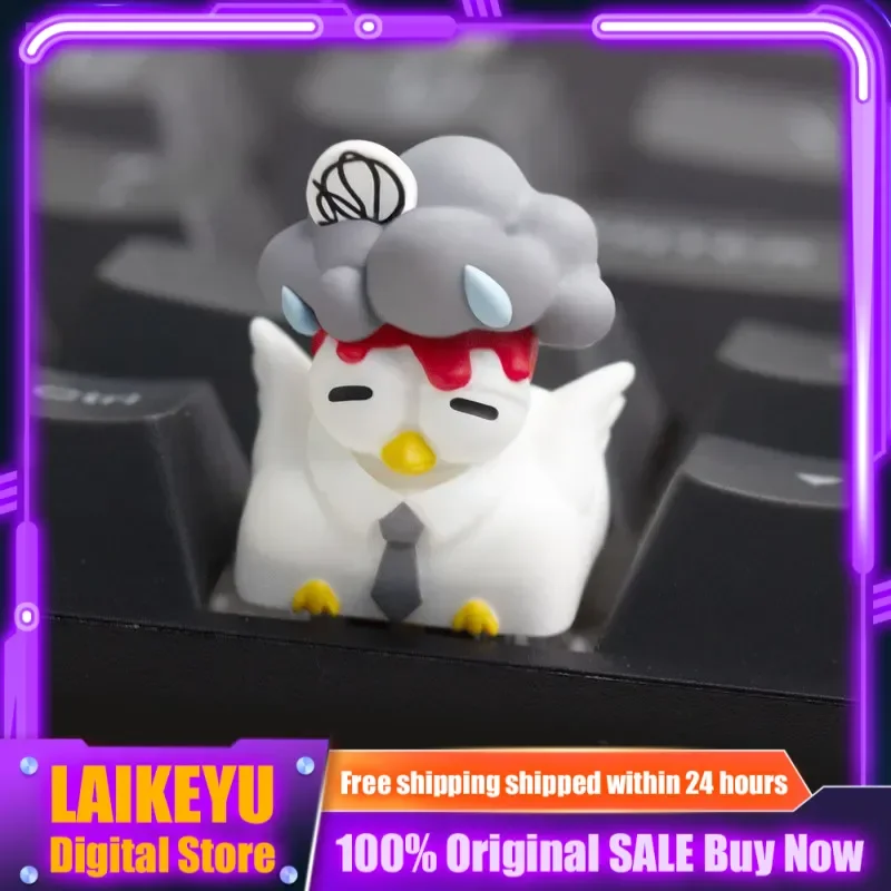 Working Chicken Series Theme Keycaps Mechanical Keyboards Cute funny resin PC Gaming Keyboard Collection Gift custom Keycaps