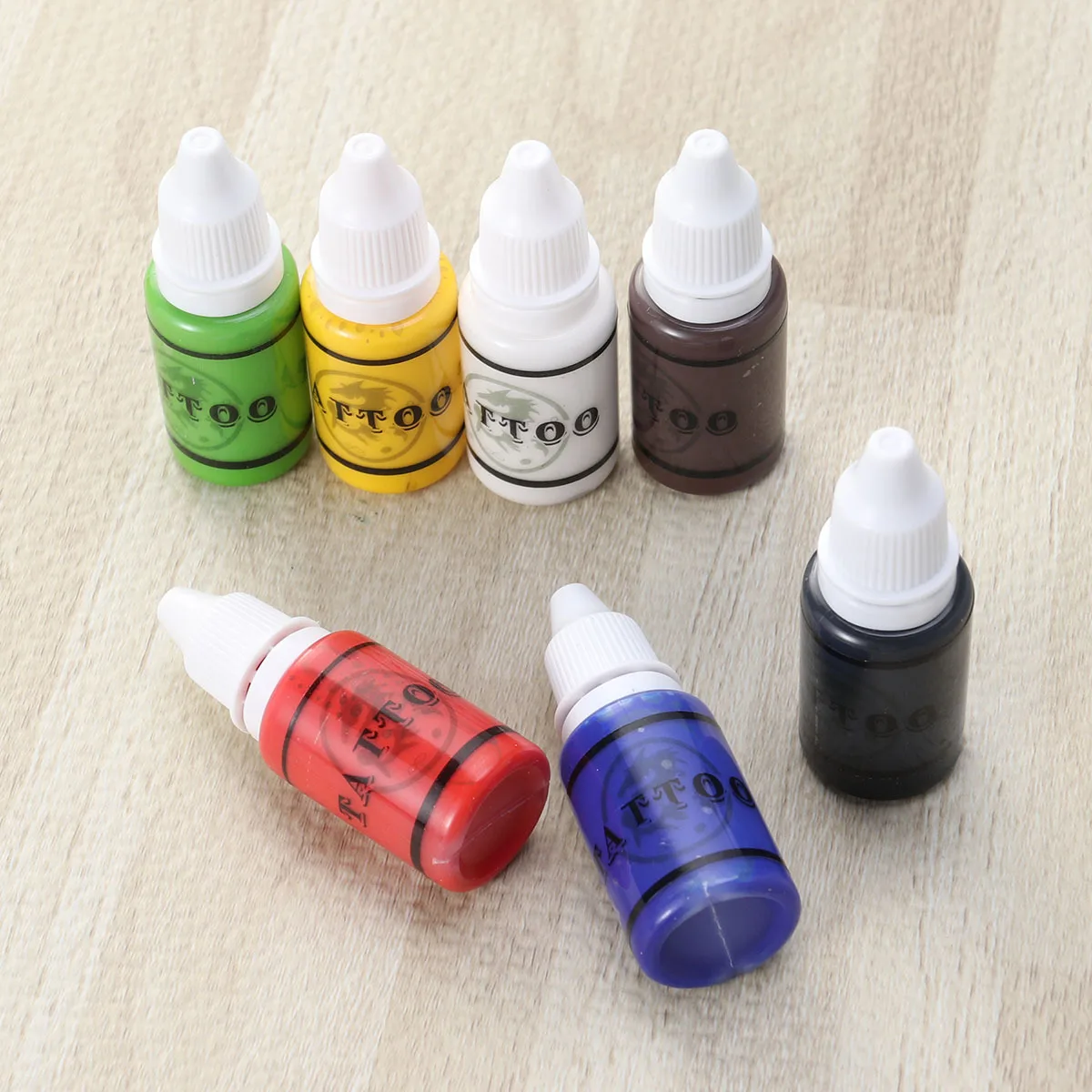 

7Pcs 15Ml Pigment Set Fast Absorbing No Fade High Molecular Refinement Eyebrow Lip Liner Color Kit