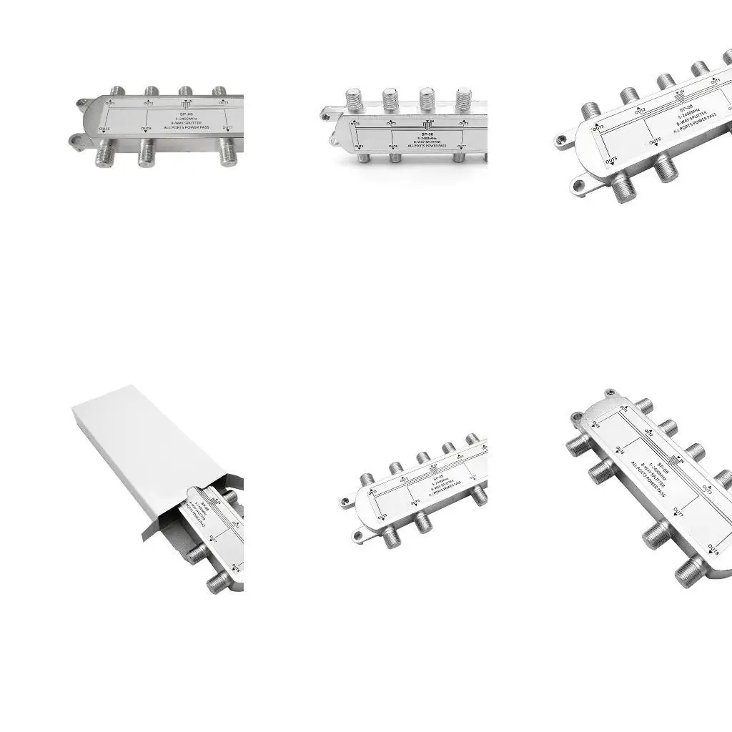 31BA 8-Way Coxial Cable Splitter Resistance Resistance Spreatite Alloy Godo