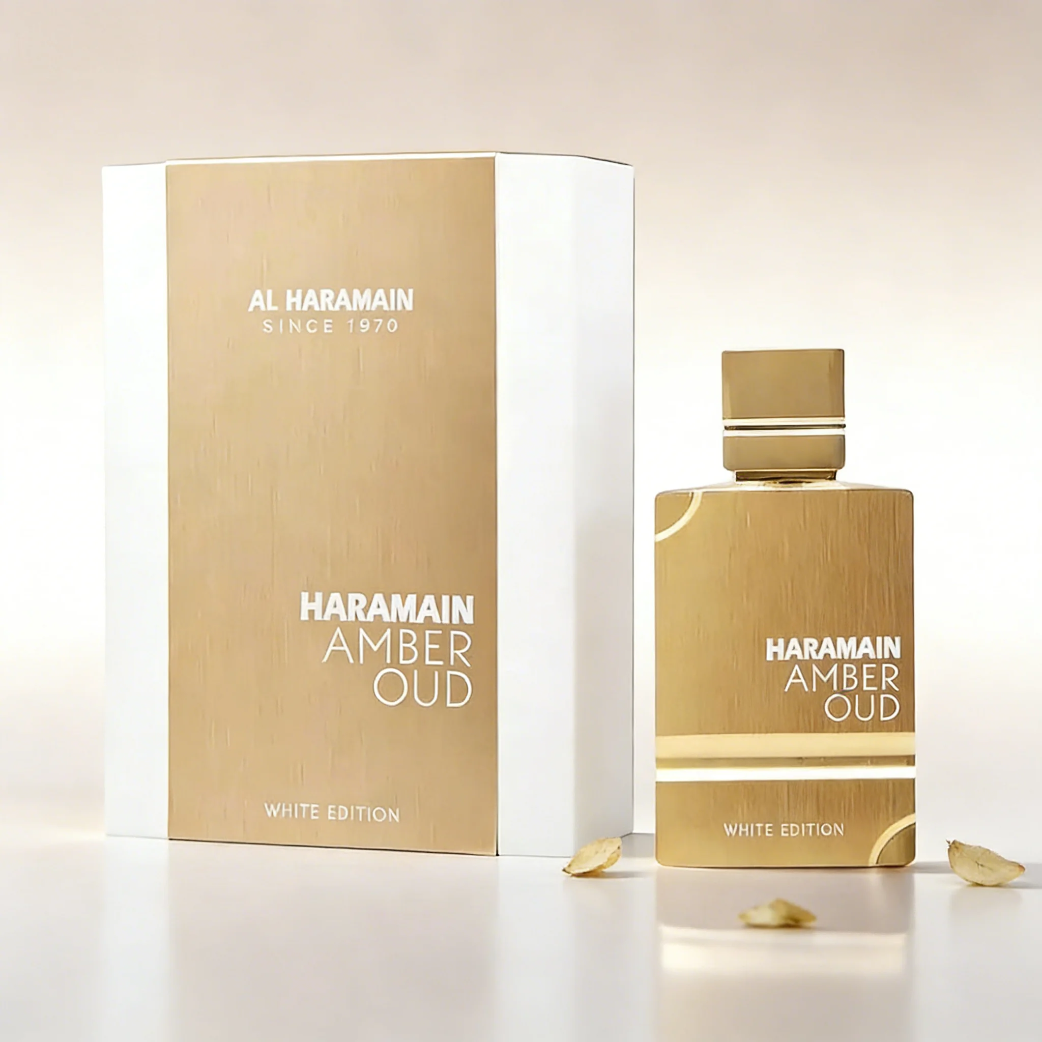 

Al Haramain Amber Oud White Edition EDP 2oz, Unisex Fragrance, Smooth Amber, Delicate Oud & Fresh Aroma