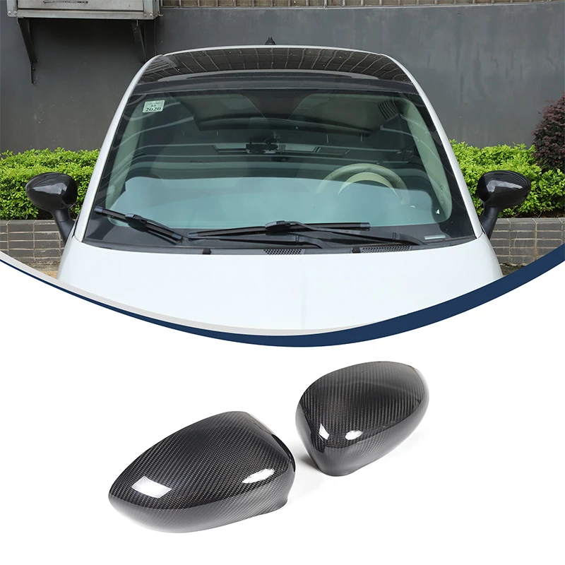 For Abarth 595 595C 695 Fiat 500 2010+ Car Side Rearview Mirror Decorate Cover Trim Carbon Fiber Exterior Auto Accessories 2Pcs