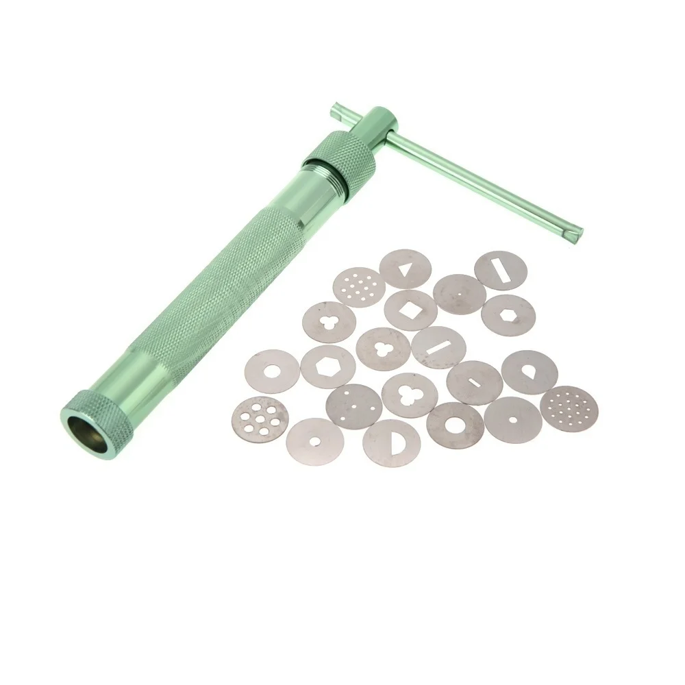 

Sugar Paste Extruder Stainless Steel with 21 Tips Sugar Craft Fondant Cake Decorating Cooking Tool Kitchen Accessories