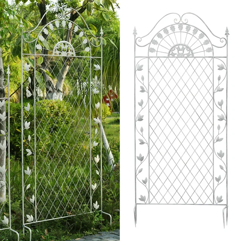 Clematis grid climbing vine frame outdoor courtyard wrought iron partition flower stand terrace garden rose support frame