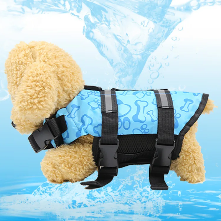 Dog Life Jacket Vest Saver Safety Swimsuit Preserver with Reflective Stripes/Adjustable Belt for Dog