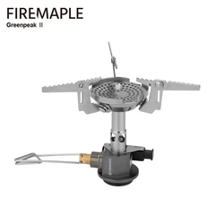 Fornello a gas con regolatore di pressione Fire-Maple Greenpeak II con fornello da viaggio piezoelettrico integrato Antivento Escursionismo Trekking Campeggio