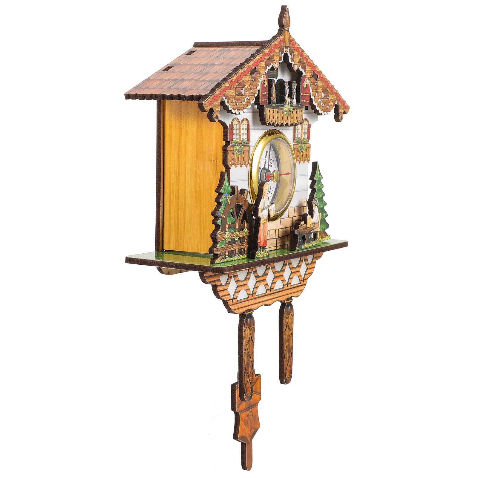 ساعة الوقواق ساعة حائط يدويا التقليدية الرجعية الطيور قوي ديكور غرفة المعيشة غرفة نوم مكتب البندول الخشبي #2