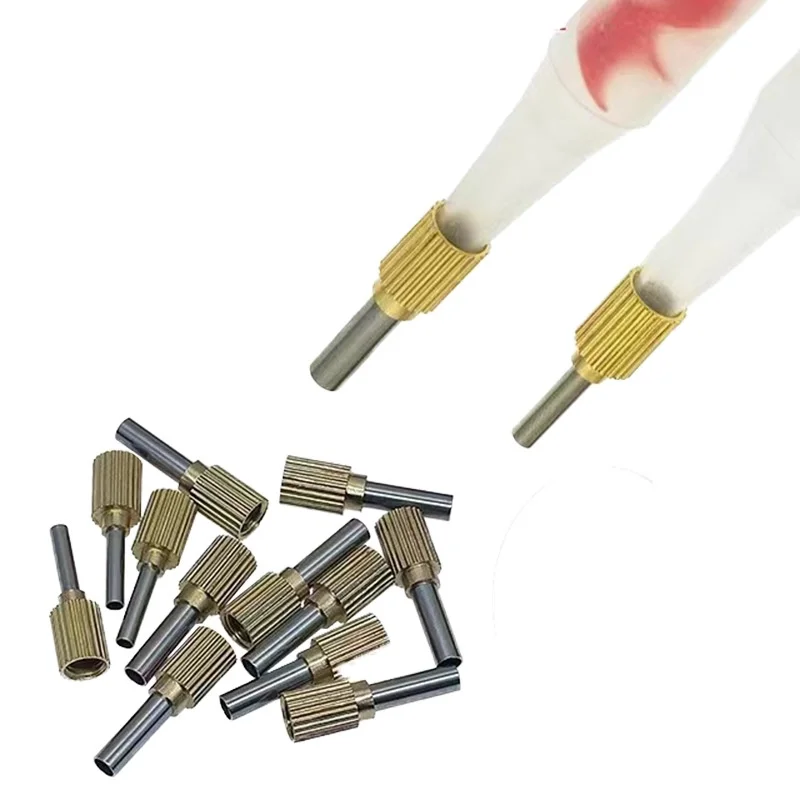 New 10pcs Beauty seam saving glue fixture, stainless steel nozzle locator, beauty seam agent construction glue application tool