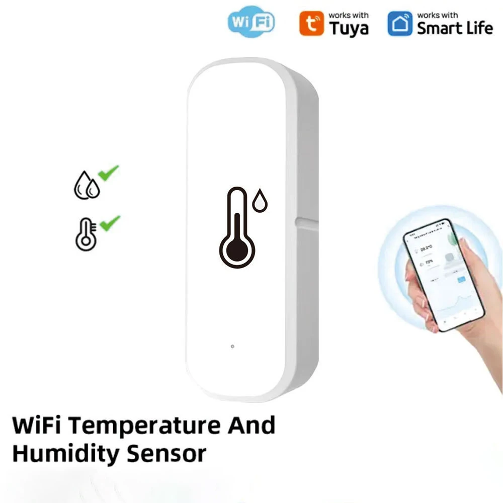 

WIFI Smart Home Indoor Temperature and Humidity Meter，Home Work Graffiti APP Life Control，Wireless WIFI Digital Display Sensor