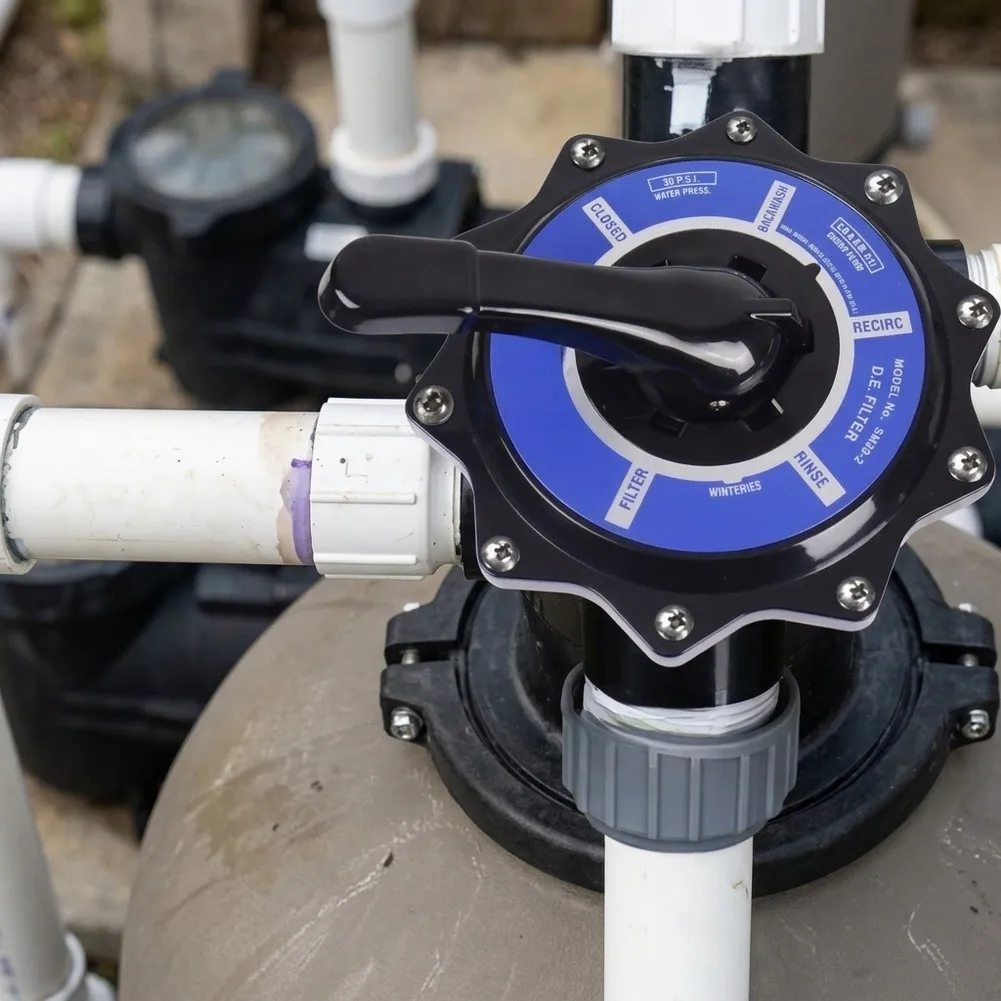Swimming Pool Filtration System Pump Accessory Swimming Pool Filtration Multi-Port Valve for top Cap 2-Inch Diameter Connection