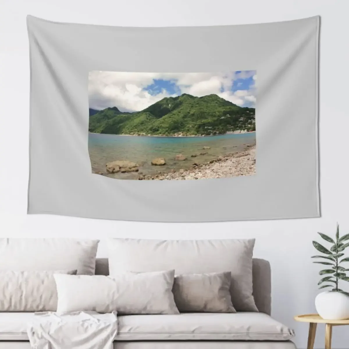 

a desolate Dominica landscape Tapestry Bed Room Decoration Wall Decorations Home Decor Aesthetic Tapestry