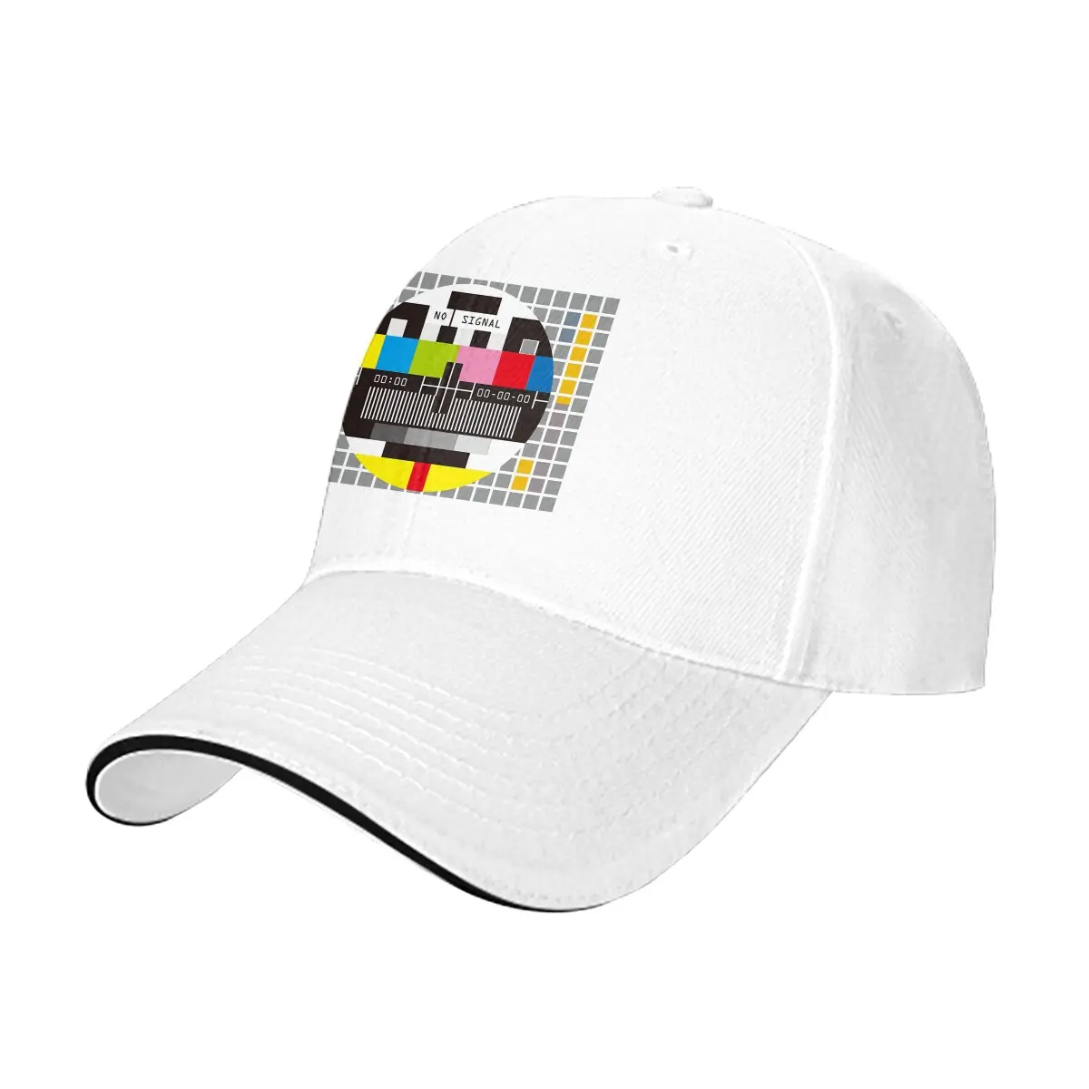 Summer Hip Hop Old TV  No signal Baseball Cap Adjustable personality Golf Hat Truck Driver Hat Unisex Gift