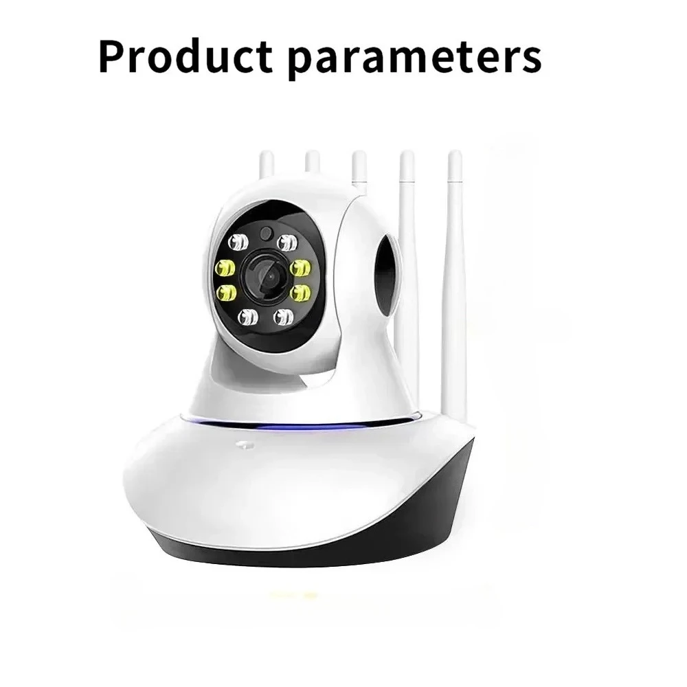 Telecamera WiFi a 5 antenne - Sicurezza domestica HD a colori 360 °   Baby monitor con webcam di sorveglianza