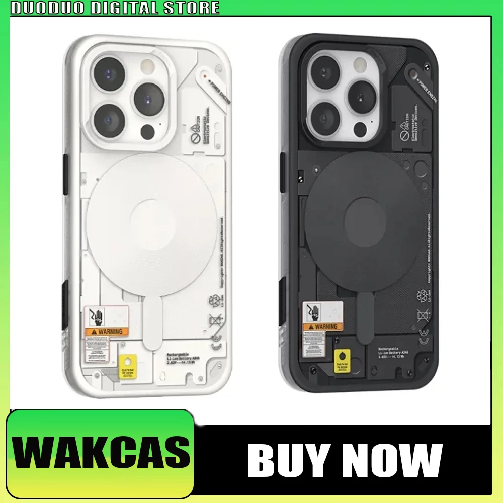 

WAKCAS Frosted Mobile Phone Case Unique For Iphone 16 15promax Personalized Magnetic Anti-fall Shell Protective Cover Gifts