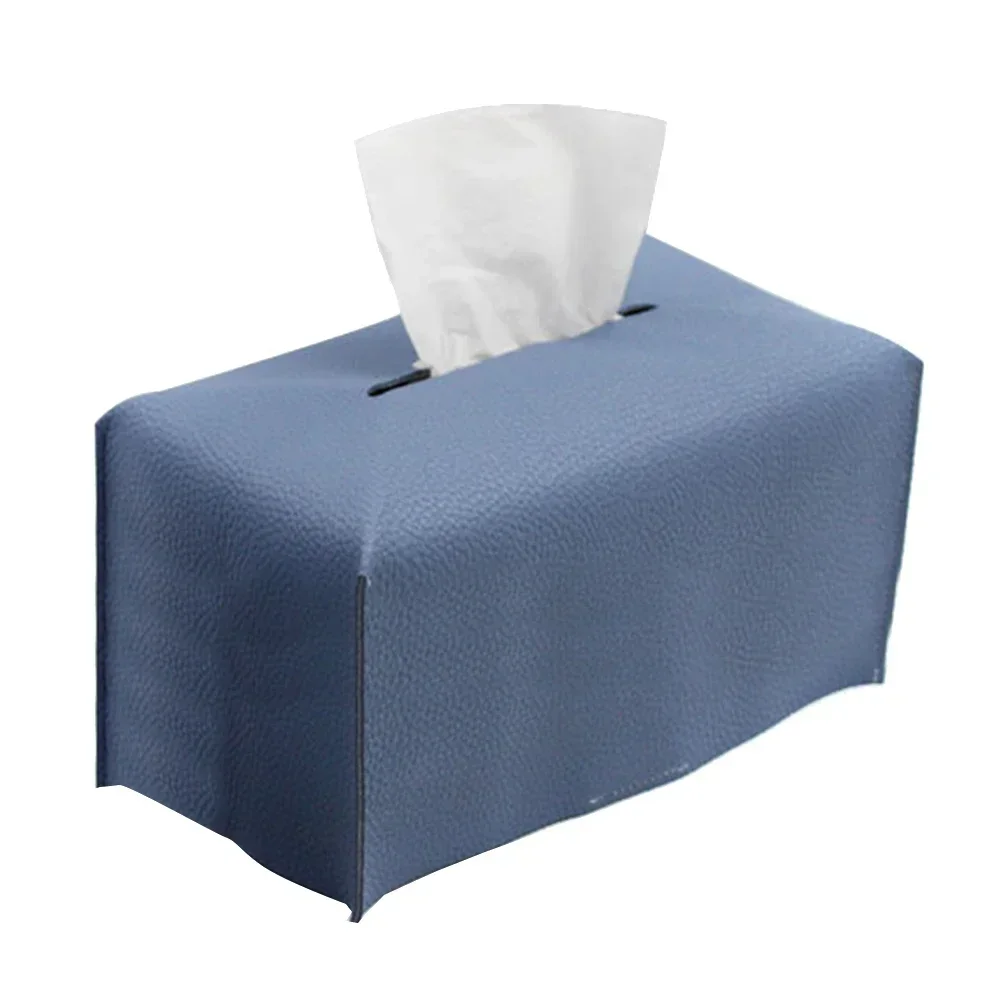 Leather Tissue Box Modern Napkin Cover Rectangular Tissue Storage Box Case Paper Box Holder Storage Household Supplies