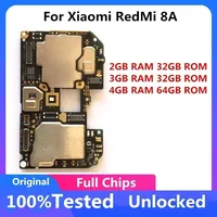 For Xiaomi RedMi 8A 2+32GB 3+32GB 4+64GB Motherboard Original Unlocked Logicboard Global Full Chips Full Tested