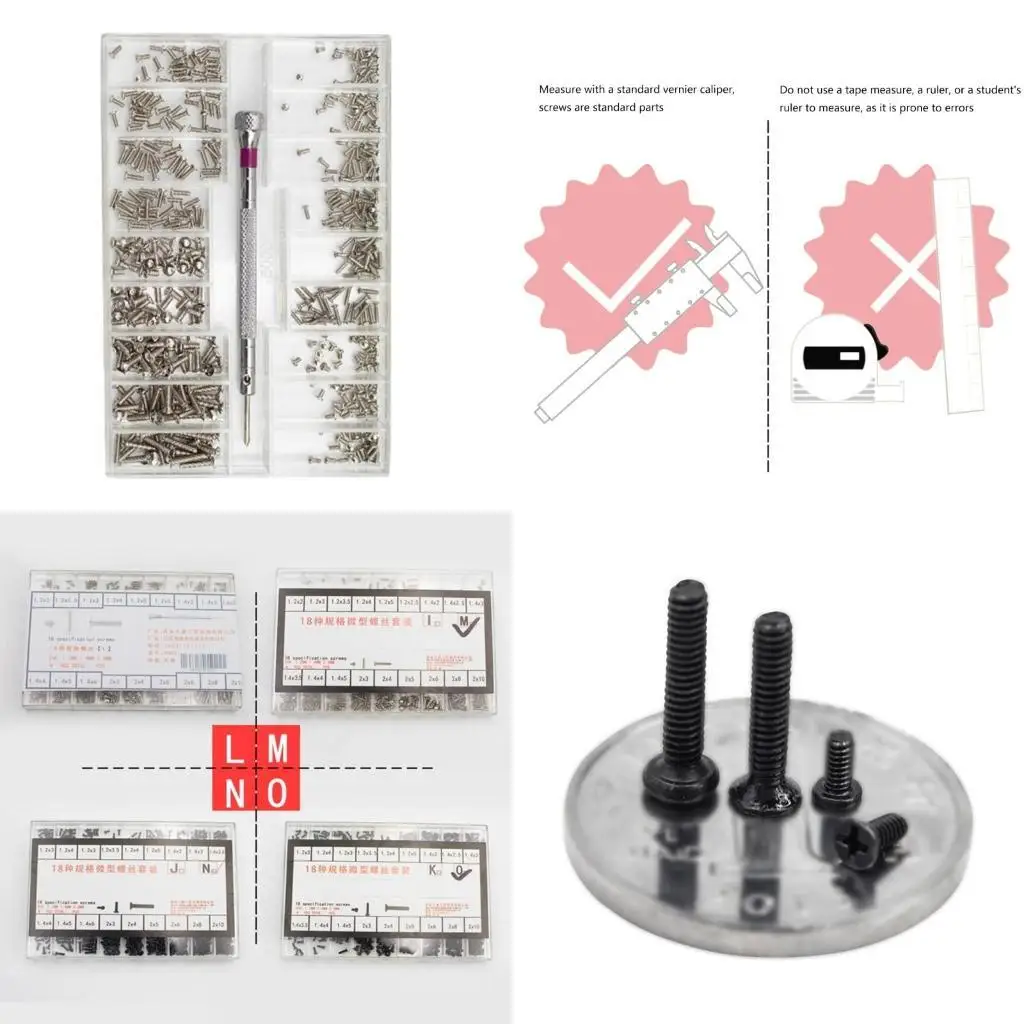 مجموعة مسامير الكمبيوتر المحمول Y1UD 500x مجموعة براغي بديلة للكمبيوتر مفك براغي متقاطع