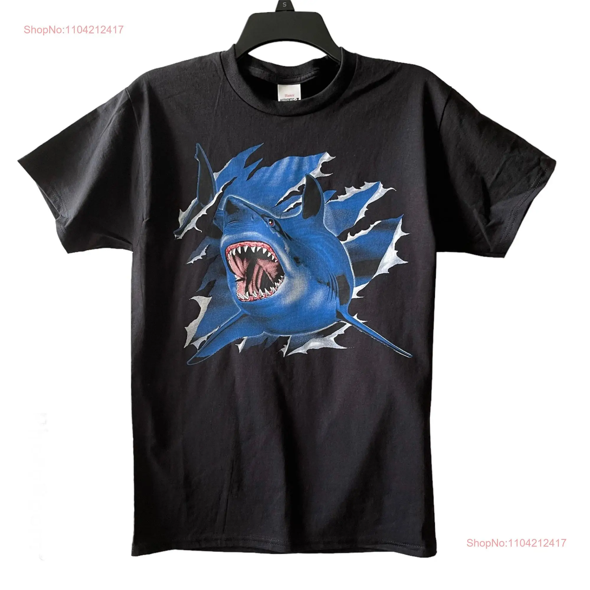 Shark T Shirt Great White Rip Quilt Fabric Block Tote Bag Apron SweaT Available On Request 250a long or short sleeves