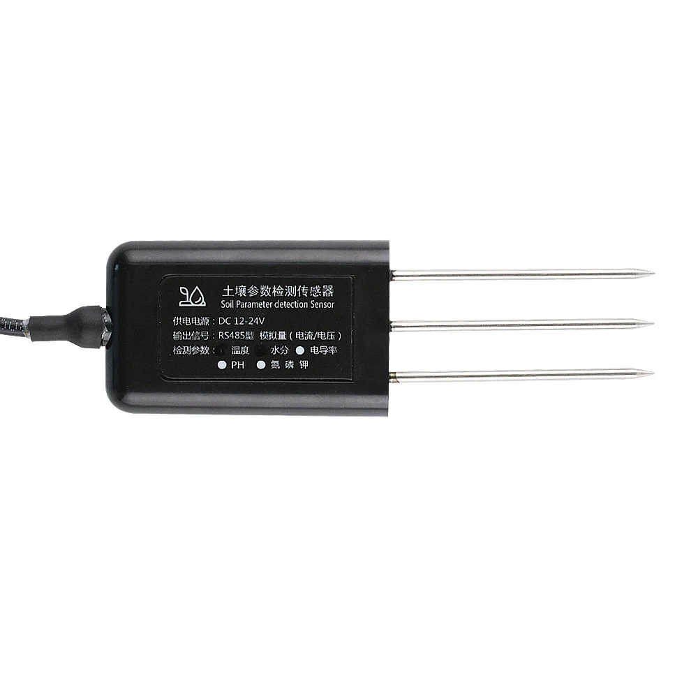 Soil Temperature Humidity Sensor Stainless Steel Probe Modbus RTU RS485 0-10V 4-20mA Soil Conductivity Detector Sensors IP68 3M