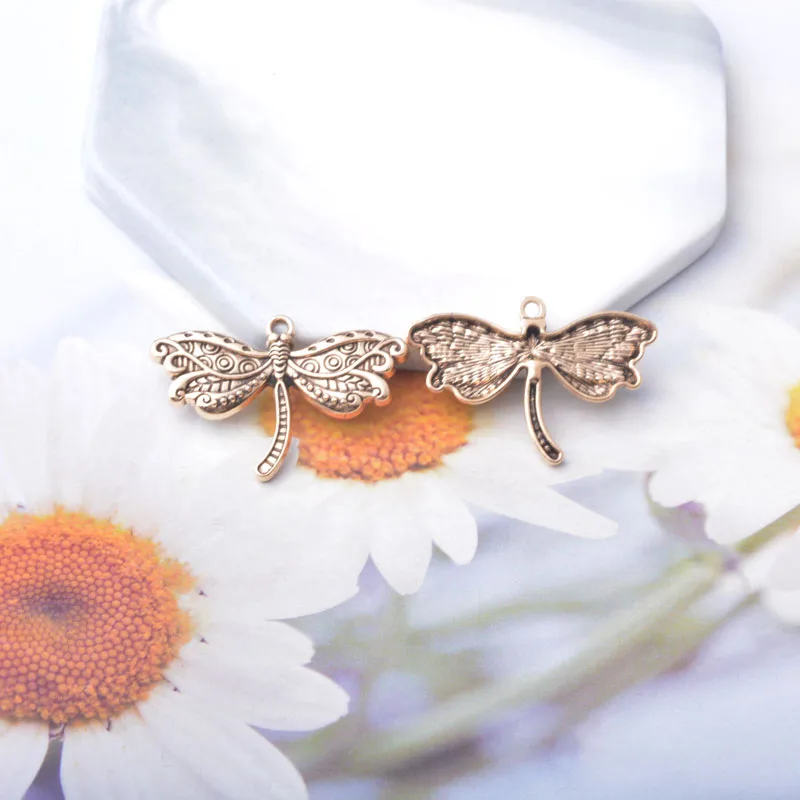 10 Stück/Set Legierungs-Schmetterlingsanhänger Schmuckzubehör Boho Libellen-Anhänger DIY Damen-Ohrringe Herstellung – Detail 13