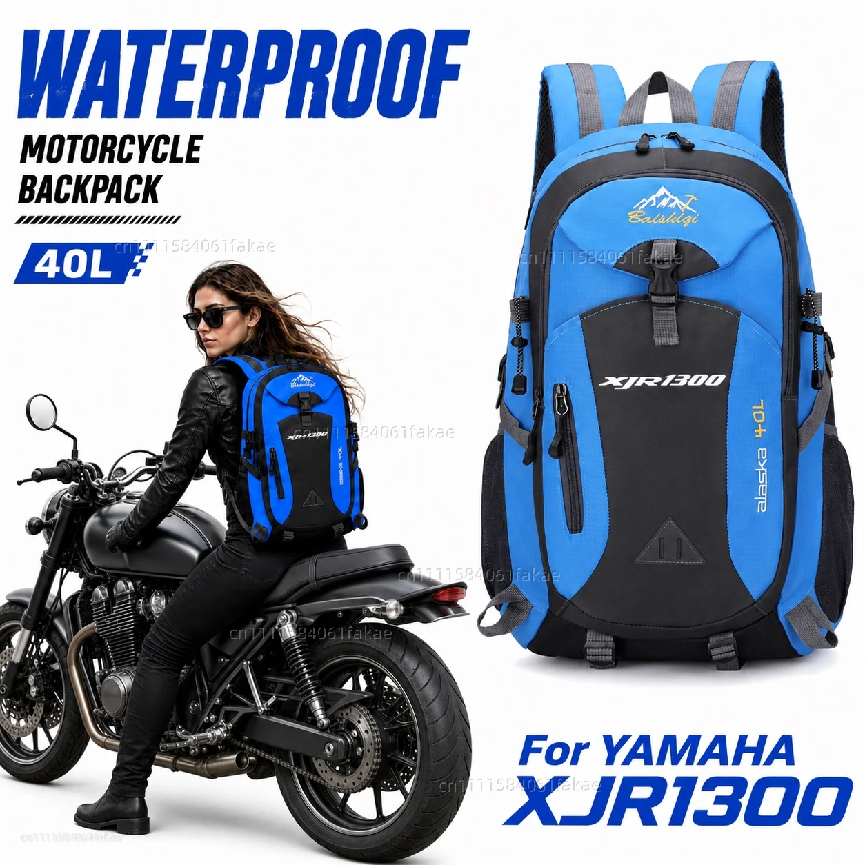 

For YAMAHA XJR 1300 XJR1300 1998-2008 Motorcycle Backpack 40L Waterproof Travel Backpack Outdoor Hiking Camping Daypack