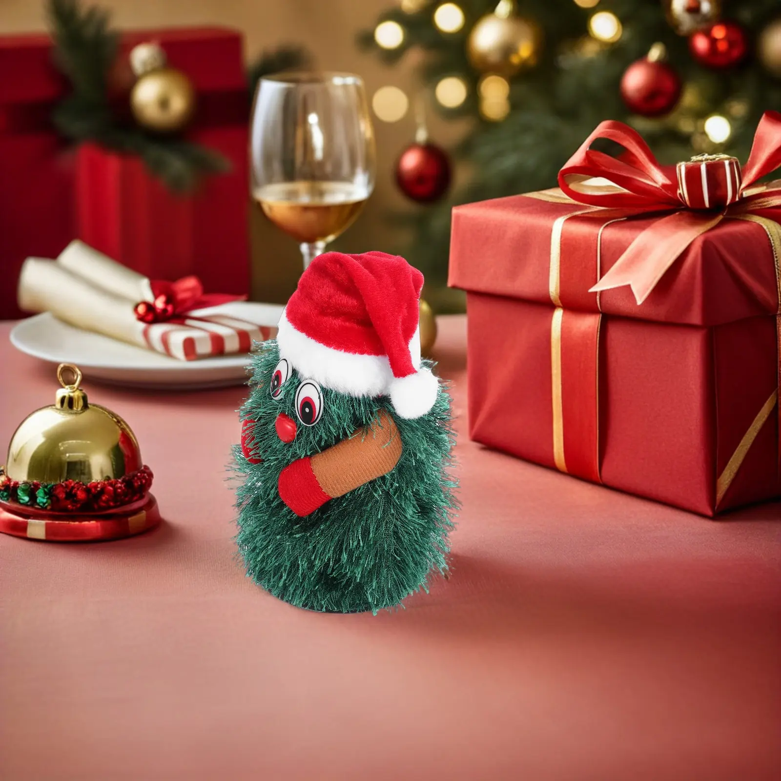 

Очаровательная электрическая вращающаяся поющая елка: праздничное украшение для стола, создающее семейное настроение и веселье