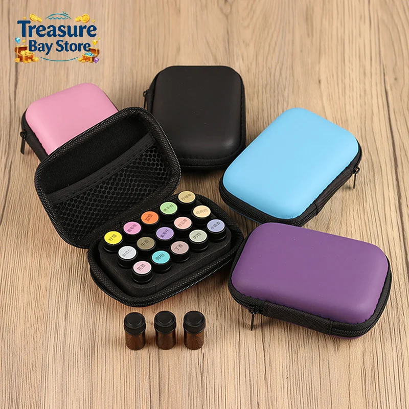 

15 Slots 1ML 2ML 3ML Essential Oil Case For Young Living Roller Bottles Storage Bag Holder Portable Perfume Hanging Organizer