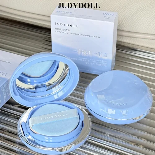 Judydoll 화장품 모이스처라이징 에센스 에어 쿠션 크림, 블루 리미티드 컨실러, 내추럴 워터 라이트, 오래 지속되는 페이스 메이크업 