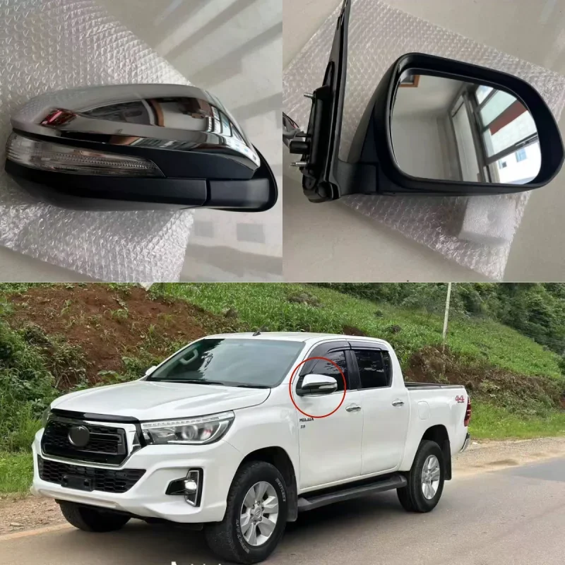 For Toyota Hilux Revo Rocco 2015 2016 2017 2018 2019 2020 9PINS Power Fold Car Door Rear View Mirror Assy Side Mirror Assembly