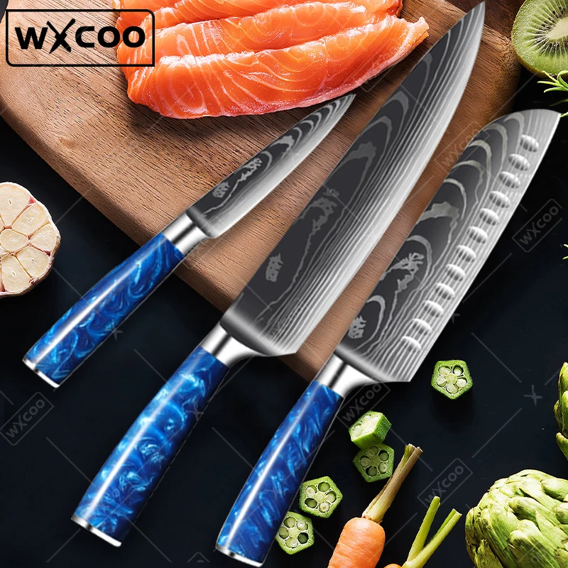 WXCOO Stainless Steel Fish Filleting Knife Multi-purpose Kitchen Knife Professional Chef Sharp Boning Knives Cutting for Fruit