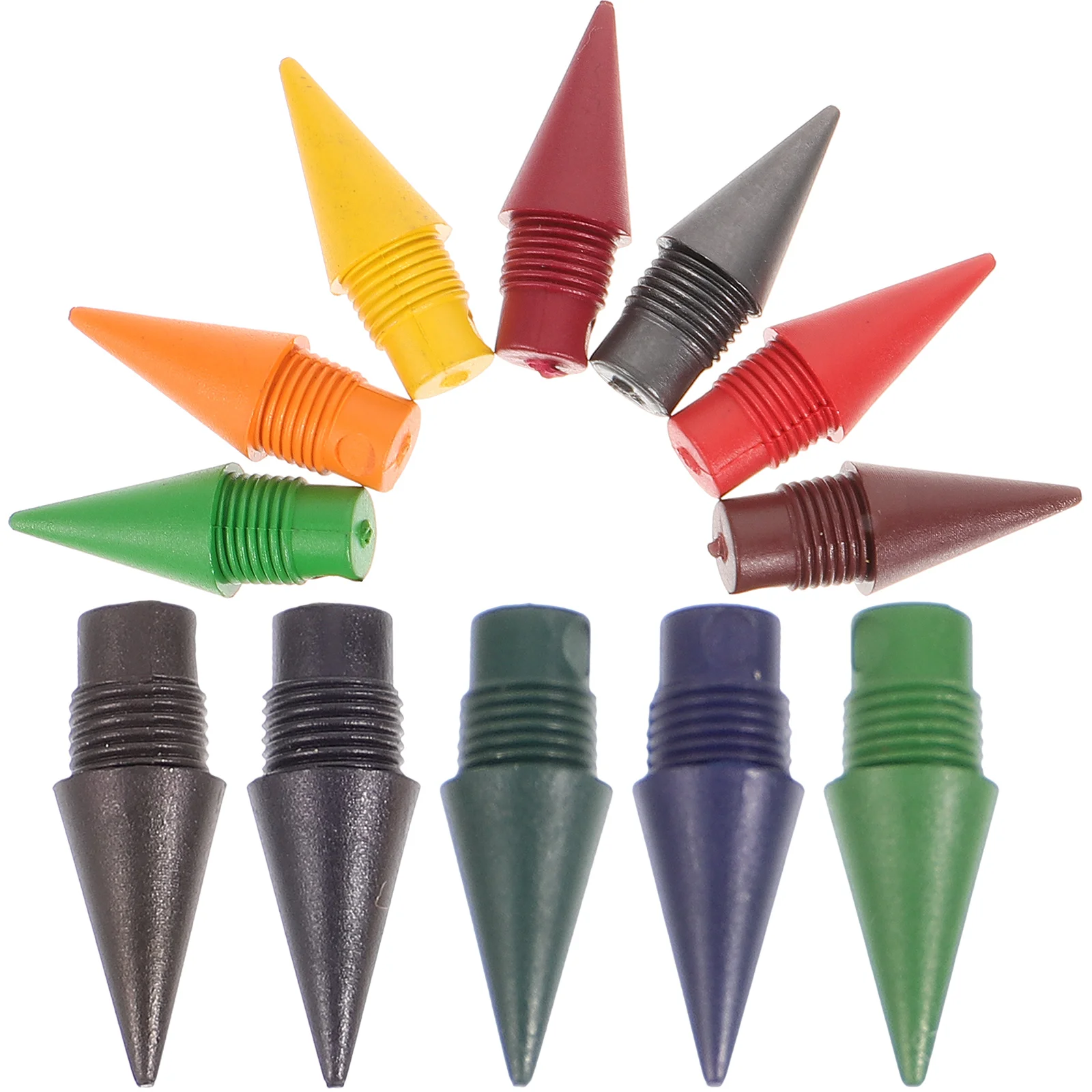 

12 Pcs Colored Pencil Tips Practical Heads Replacement Writing Replaceable Forever Everlasting Inkless Graphene Pupils