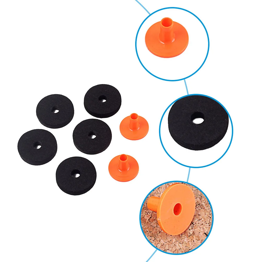 

7 Pcs Felt Combination Hi-Hat Clutch Cymbal Sleeves Stand Drum Kit Washer Felts