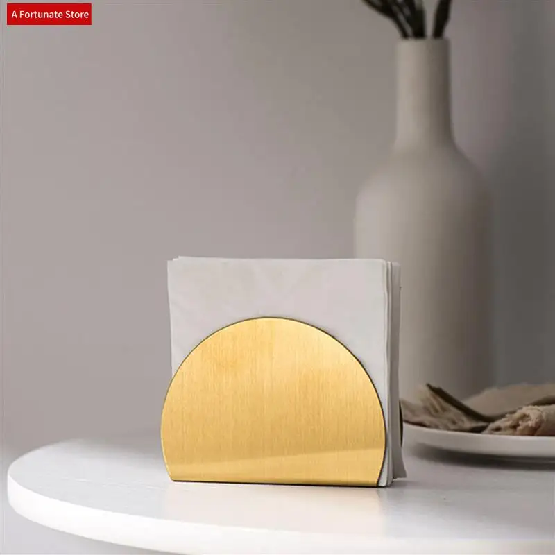 

4X Nordic Home And Wedding Decoration Table Napkin Holder Rack Gold Plated Storage Tower Holder For Hotel-A78G