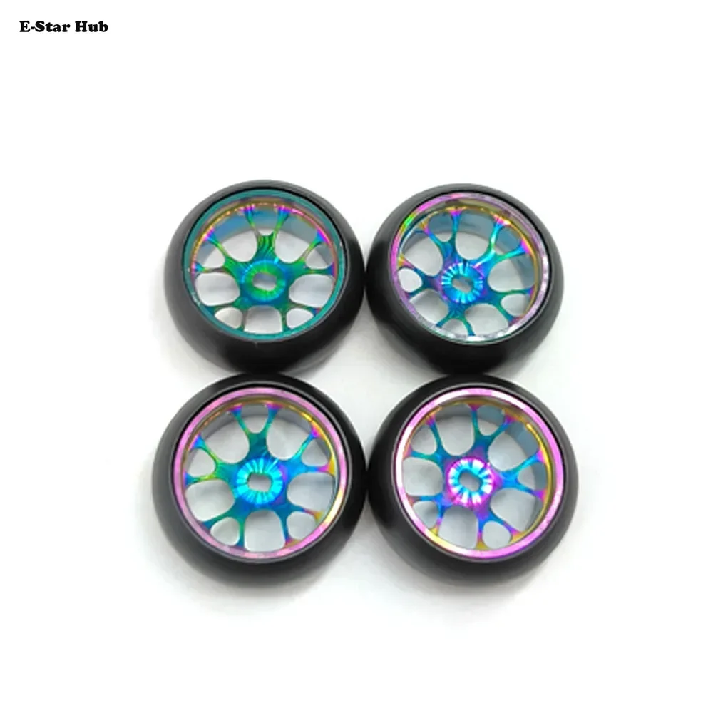E-Star Hub E-Star Hub4pcs/set Alloy Rc Wheel Rim+ Drift Tire for 1/28 Wltoys 284131 K969 K979 K989 P939 Mini-q  Kyosho Rally Mod