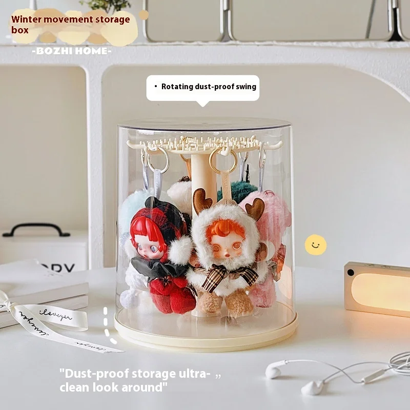 Sinfonía de invierno, vitrina de muñecos de peluche hecha a mano, colgante, caja ciega, estante de almacenamiento, caja de almacenamiento Bubble Mart SP para coleccionables