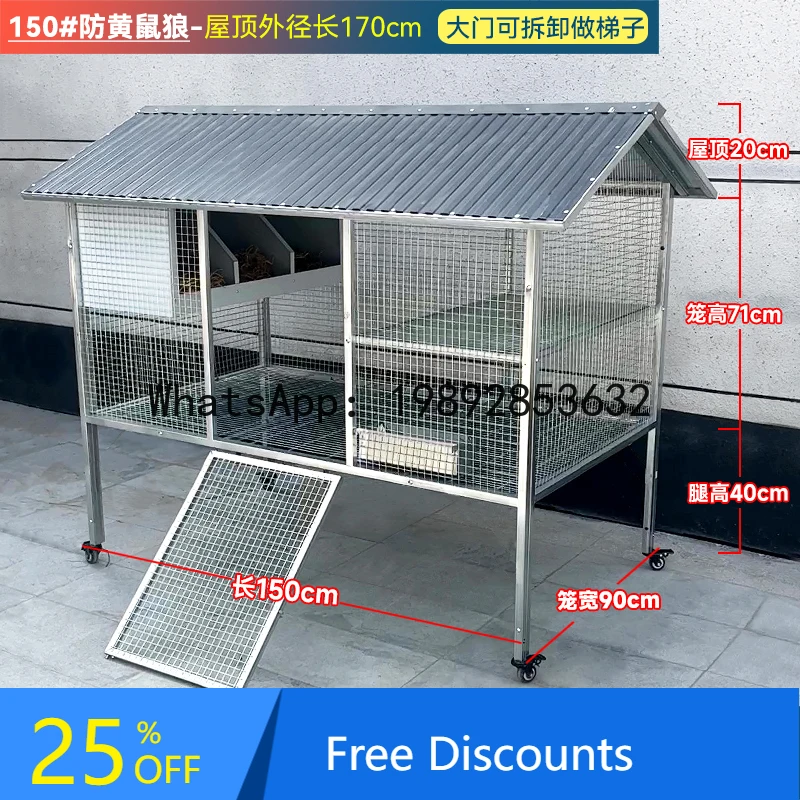 Large Outdoor Chicken Coop for Home Use, Rainproof, Suitable for Rural Outdoor Chicken Breeding