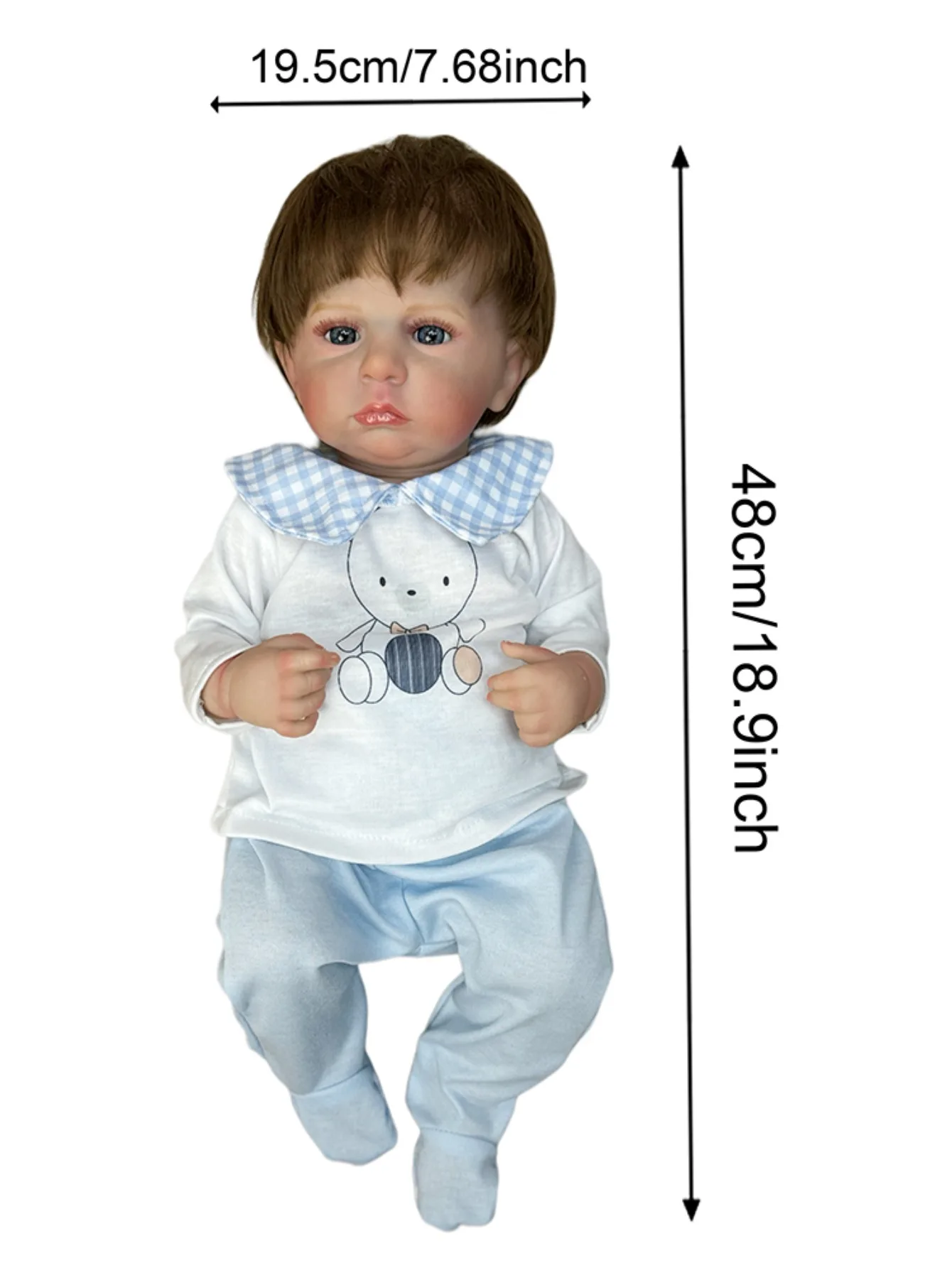 18 Inch Cameron Bebe Reborn Boy Handmade Newborn Doll 3D Painted Doll Can Take shower Toys