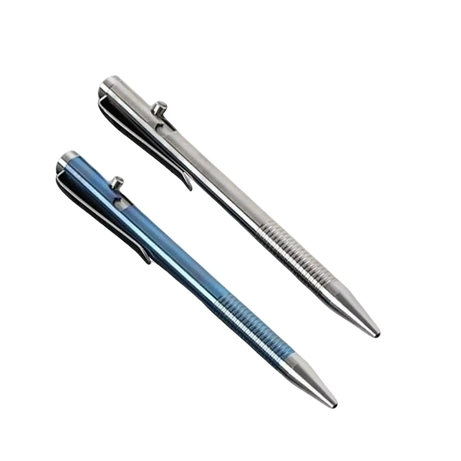 2Pcs Luxury Bolt Action Pen Titanium Alloy G2 Compatible Rollerball Pen Retractable Ballpoint Pen Office Professional Business