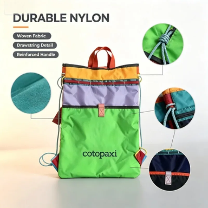 Lightweight Dopamine Drawstring Backpack Multifunctional Hand‑carry Bag for Outdoor & City Commute