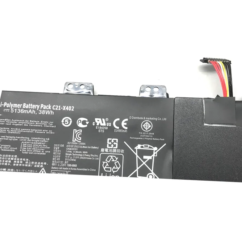 Imagem -05 - Lmdtk Nova Bateria do Portátil para Asus Vivobook S300 C21-x402 S400 S400c S400ca S400e X402 X402c X402ca Series