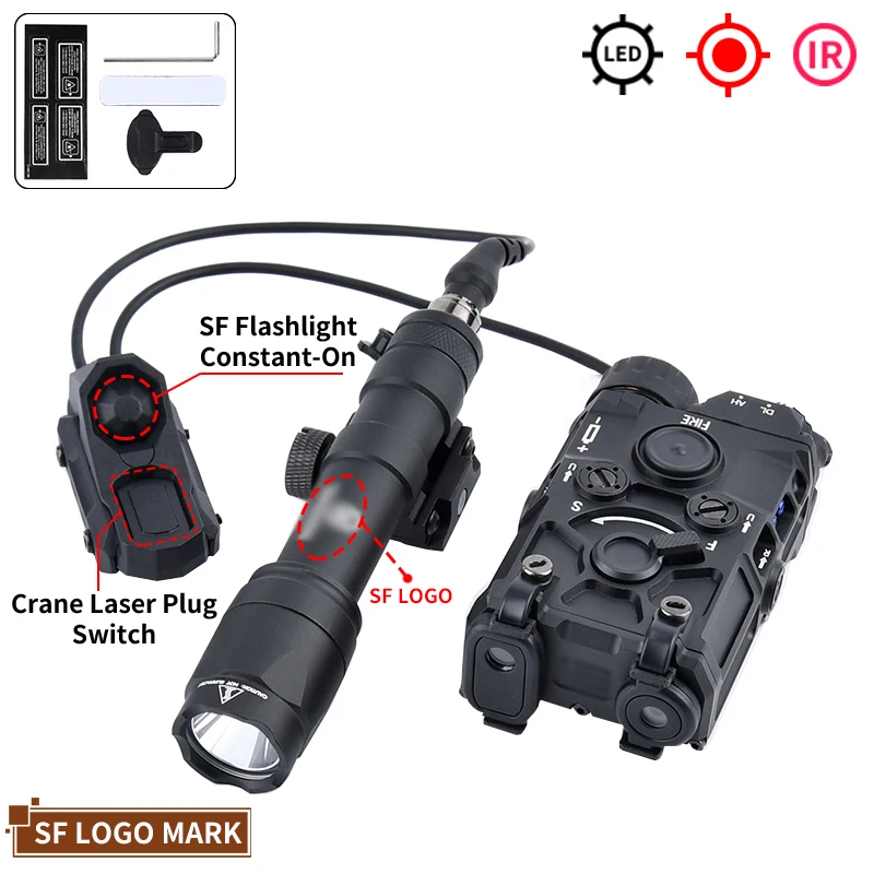 Alle metalen OGL tactische laser rood/groen/blauw laser en IR-flitser, met SF-zaklamp met AXON-afstandsbediening voor airsoft/jacht