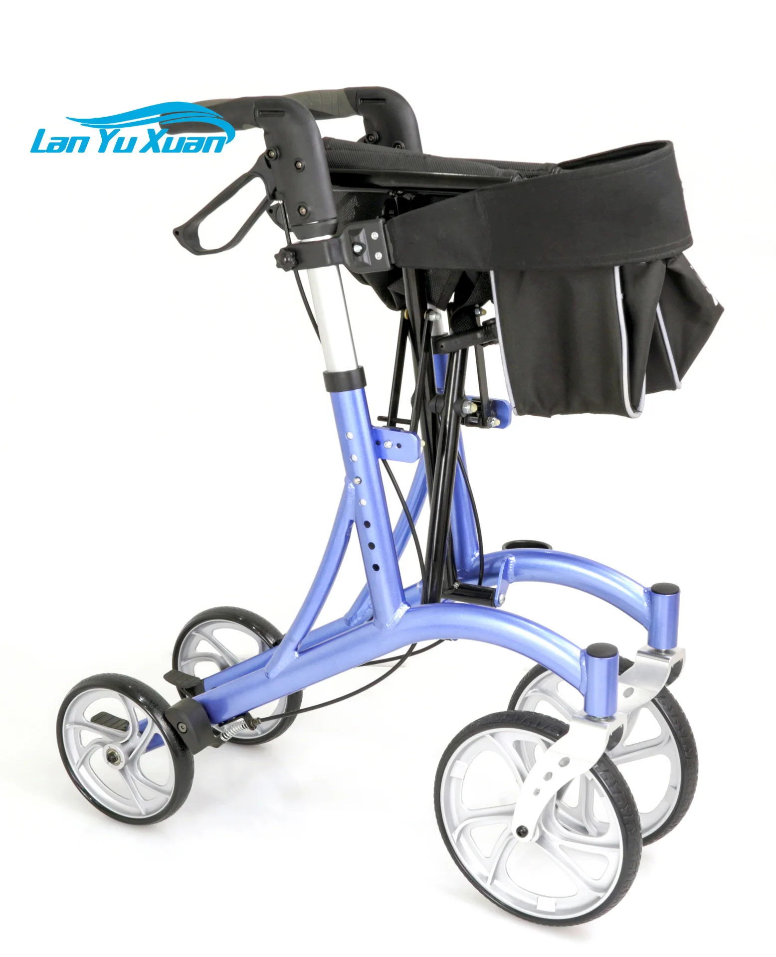 

Hot selling Mobility scooter elderly mobility scooter four-wheel rehabilitation folding shock absorbing trolley walker rollator