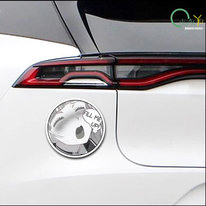 傷のつきにくい車のステッカー,ビニールステッカー,防水,かわいいアニメ,車のスタイリング,私をいっぱいにする,ゼロ2,15cm x 15cm