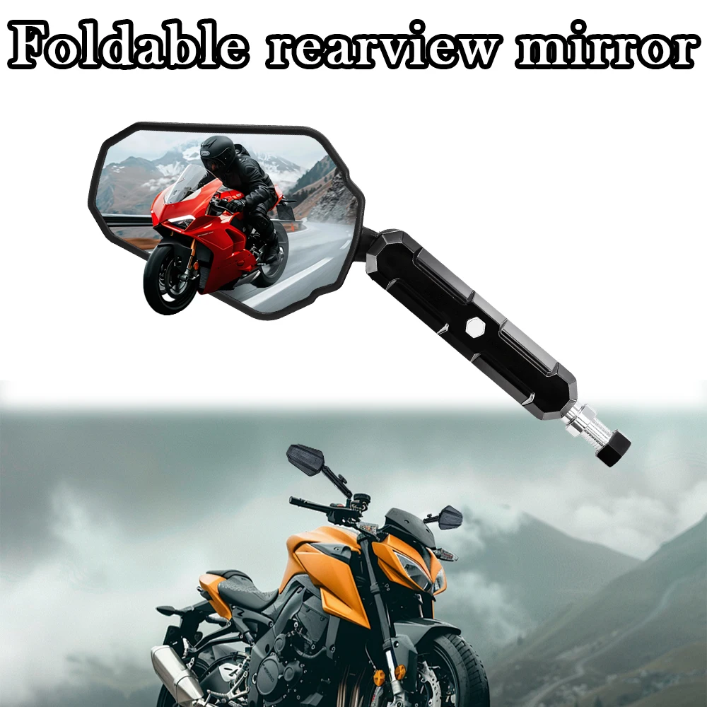 

ATV Mirrors For Honda CB300r CB500x CB650r CB1000r Motorcycle Mirrors Adventure Angle Adjustable Folding Handlebar Side Mirrors