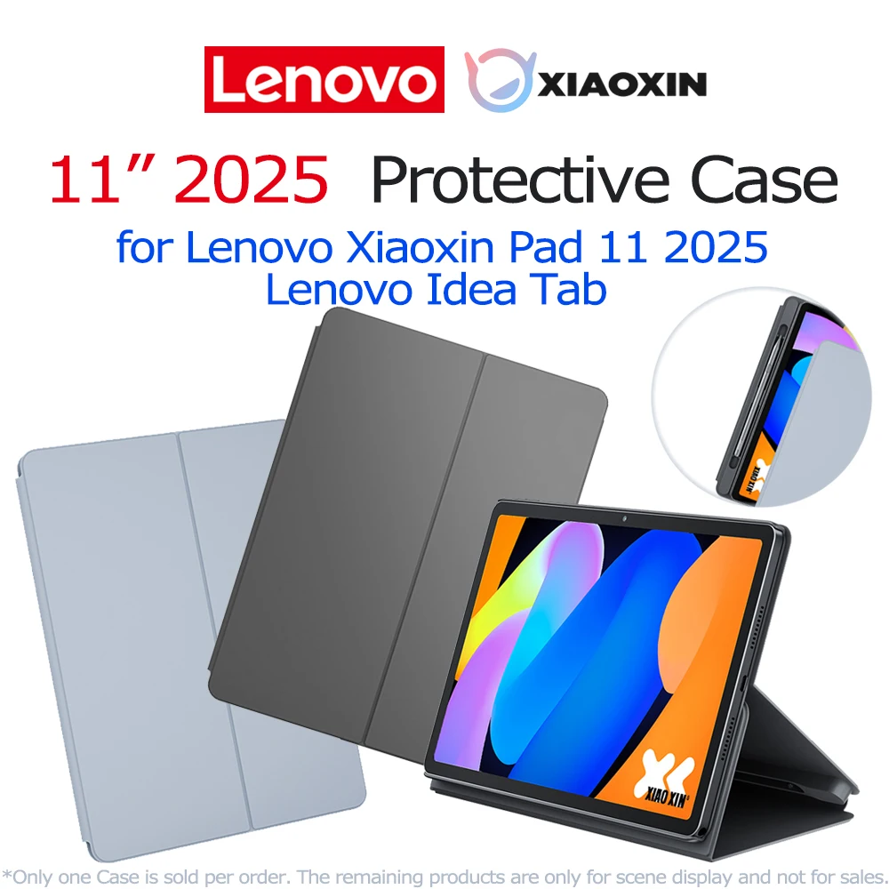 

Чехол-книжка Lenovo Folio 11 дюймов 2025 для планшета Lenovo Xiaoxin Pad 11 2025, защитный чехол из искусственной кожи для Lenovo Idea Tab, с отсеком для стилуса