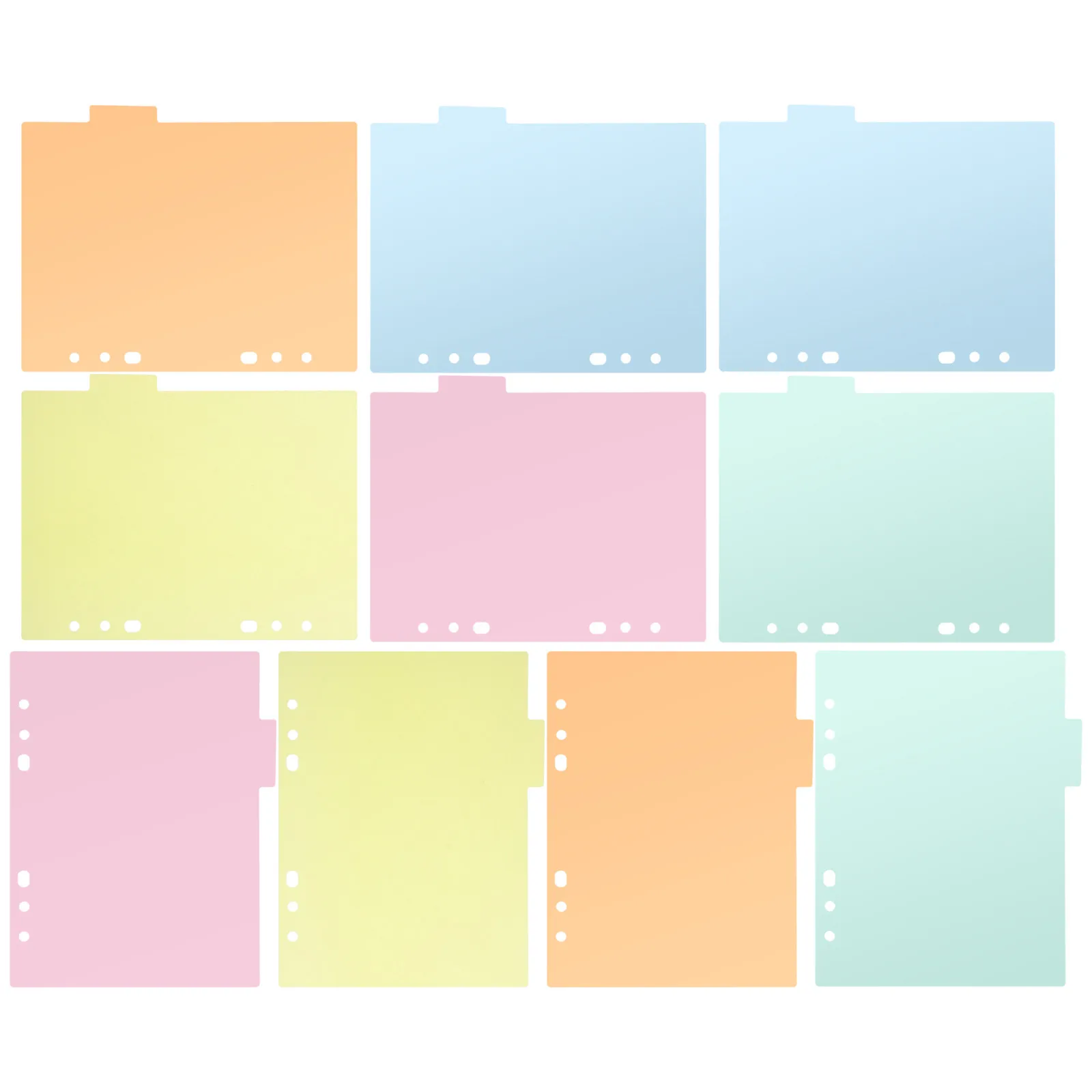 

2Pcs Colorful Tab Cards Index Page Dividers A5 Size Extra Wide Tabs for Notebook Binder Index Page Divider Tab Cards