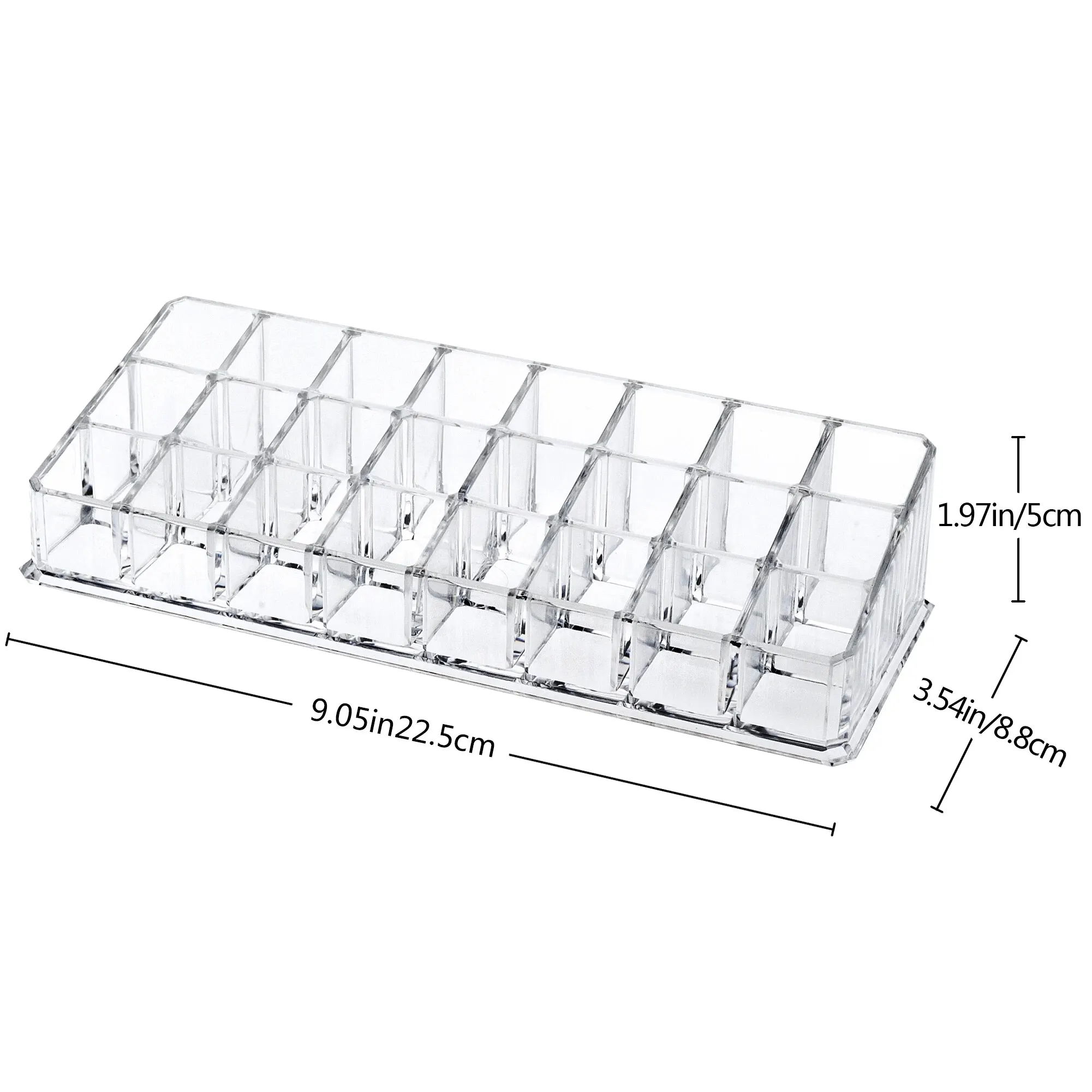 Lipstick Organizer for Vanity,Acrylic Clear Chapstick Lip Gloss Balm Roller Ball Bottle Holder with 24 Slots