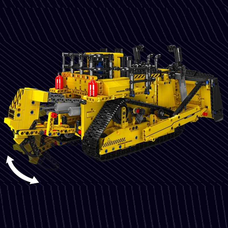 Molde rei 15084 carro técnico brinquedos o app controle rc d11 bulldozer bloco de construção montagem caminhão tijolo conjunto crianças presente natal