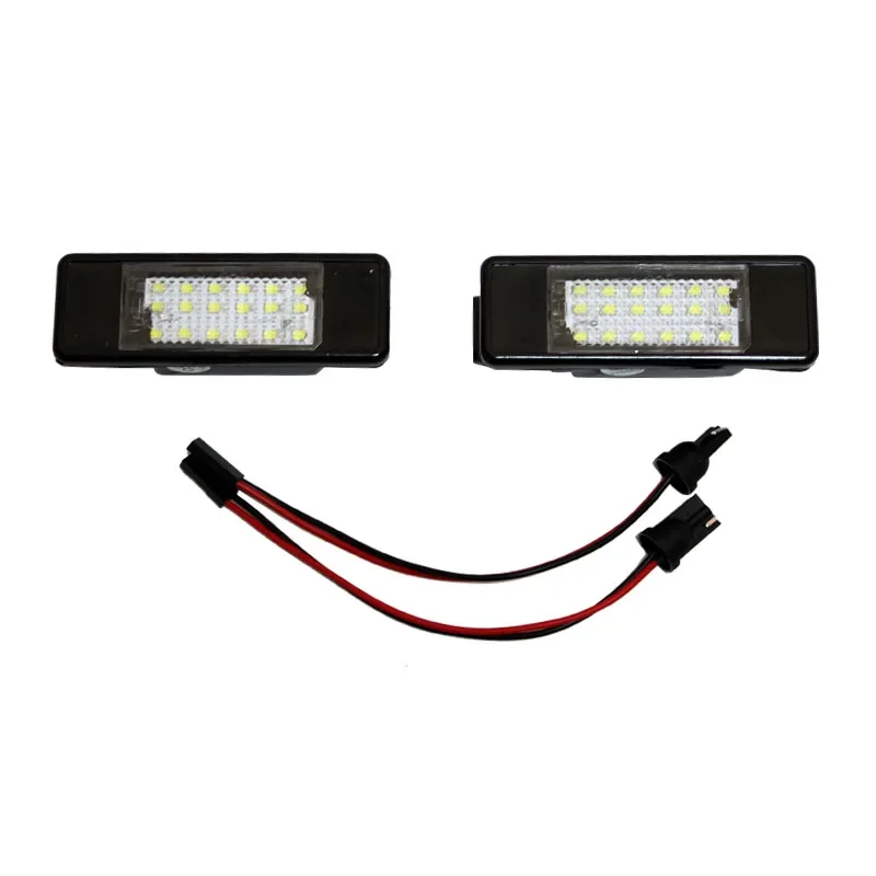 For Nissan X-Trail T30 T31 Qashqai J10 J11 Primera P12 Pathfinder R51 Juke F15 Error Free White LED License Plate light view 4